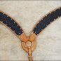F-PA474SRAY-BC HILASON WESTERN BLACK EXOTIC STINGRAY LEATHER HORSE BREAST COLLAR