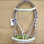 PA351F- HILASON HORSE TACK LEATHER WHITE ENGLISH PADDED BRIDLE W/ REINS - MEDIUM