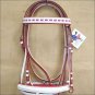 PA428F- HILASON HORSE TACK LEATHER WHITE ENGLISH PADDED BRIDLE W/ REINS - LARGE
