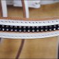 PA271F- HILASON TACK LEATHER WHITE ENGLISH PADDED BRIDLE BLING CRYSTAL W/ REINS