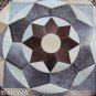 F-HR638 COWHIDE HAIR-ON LEATHER PATCHWORK RUG 48IN DIA