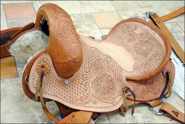 AX206ROF- HILASON BRAND NEW HAND MADE BRONC SADDLE 17 SEAT