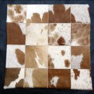 F-BH110 HILASON COWHIDE HAIR-ON LEATHER PATCHWORK THROW PILLOW COVER