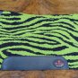 AE112F- HILASON WESTERN ZEBRA NEW ZEALAND WOOL SADDLE PAD BLANKET - LIME GREEN