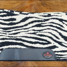 AE113F- HILASON WESTERN ZEBRA NEW ZEALAND WOOL SADDLE PAD BLANKET - WHITE