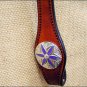 HILASON WESTERN LEATHER HORSE BRIDLE HEADSTALL MAHOGANY W/ CONCHOS PURPLE S072
