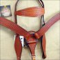 HILASON WESTERN TOOL LEATHER HORSE BRIDLE HEADSTALL BREAST COLLAR SADDLE TAN S19