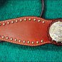 HILASON WESTERN LEATHER HORSE BRIDLE HEADSTALL BREAST COLLAR CHERRY CONCHO S433C