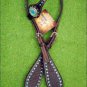 HILASON WESTERN LEATHER HORSE ONE EAR BRIDLE HEADSTALL DARK BROWN W/ CONCHO SC76