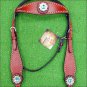 NEW HILASON WESTERN LEATHER HORSE BRIDLE HEADSTALL CHERRY TURQUOISE CONCHO S435