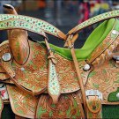 OS048PA469F- HILASON WESTERN BARREL RACING TRAIL SADDLE 15 BRIDLE BREAST COLLAR