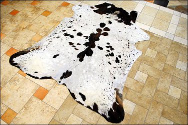 HS781F- HILASON HAIR-ON LEATHER FULL PURE ARGENTINA COWHIDE SKIN RUG CARPET