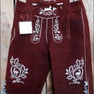 F-LD105 HILASON AUTHENTIC GERMAN BAVARIAN LEDERHOSEN LEATHER WITH EMBROIDERY 34
