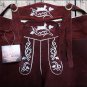 F-LD105 HILASON AUTHENTIC GERMAN BAVARIAN LEDERHOSEN LEATHER WITH EMBROIDERY 34