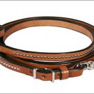 Circle Y LEATHER CONTEST REIN-SILVER SPOTS - REGULAR OIL / BRASS