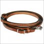 Circle Y LEATHER CONTEST REIN-SILVER SPOTS - REGULAR OIL / BRASS