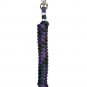 POLY LEAD ROPE WITH A SOLID BRASS 225 SNAP BY WEAVER LEATHER - PURPLE HUNTER GRE