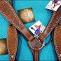 NEW HILASON WESTERN LEATHER HORSE BRIDLE HEADSTALL BREAST COLLAR DARK OIL