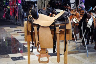 OS700F- HILASON WESTERN ROPING CUTTING RANCH TRAIL PLEASURE SADDLE 17