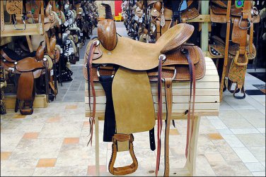 F-RS100 HILASON WESTERN WADE RANCH COWBOY ROPING SADDLE 17