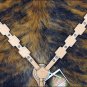 NEW HILASON WESTERN LEATHER HORSE BREAST COLLAR TAN S208