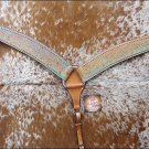 HILASON WESTERN HAND PAINTED LEATHER HORSE BREAST COLLAR W/ STUDS S404