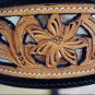 HILASON WESTERN HAND TOOL METALLIC GREY INLAY BRIDLE HEADSTALL BLACK TAN S280