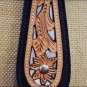 HILASON WESTERN METALLIC GREY INLAY BRIDLE HEADSTALL BREAST COLLAR BLACK TAN -S