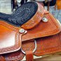 RS102BGF- HILASON WESTERN RANCH COWBOY ROPING SADDLE 15.5