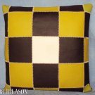 Smooth Leather PatchWork Cushion Pillow Cover PL343