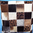 Cowhide Leather Hair-On PatchWork Cushion Pillow Cover PL434