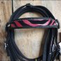 F- WESTERN TACK NYLON BRIDLE HEADSTALL BREAST COLLAR W/ ZEBRA FAUX LEATHER TRIM