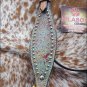 WESTERN HAND PAINTED LEATHER HORSE BRIDLE HEADSTALL BREAST COLLAR SET W/ STUDS