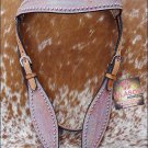 HILASON WESTERN HAND PAINTED LEATHER HORSE BRIDLE HEADSTALL 400HSS