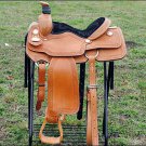 RS102F- HILASON WESTERN RANCH COWBOY ROPING SADDLE 15.5