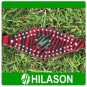 F-006 BRONC COWBOY LEATHER NOSEBAND HALTER RED ZEBRA HAIR ON RHINESTONE CRYSTAL