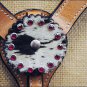 NEW HILASON WESTERN COWHIDE HAIR ON LEATHER HORSE BREAST COLLAR S441