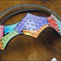 HILASON  WESTERN LEATHER HORSE BRIDLE HEADSTALL CUSTOM RAINBOW HAND PAINT S210