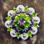 CN050GPF- 32 GREEN PURPLE CRYSTALS BERRY CONCHO BLING RHINESTONE HEADSTALL TACK