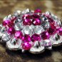 CN050GPF- 16 HOT PINK CLEAR CRYSTALS BERRY CONCHO BLING RHINESTONE HEADSTALL