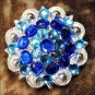 CN050BTF- 16 TURQUOISE BLUE CRYSTALS BERRY CONCHO RHINESTONE HEADSTALL SADDLE