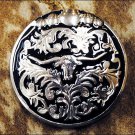 CN098F- 8 LONG HORN BLACK CONCHO SADDLE HEADSTALL TACK BLING COWGIRL