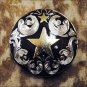 CN099F- 2 TEXAS STAR BLACK CONCHO SADDLE HEADSTALL TACK BLING COWGIRL