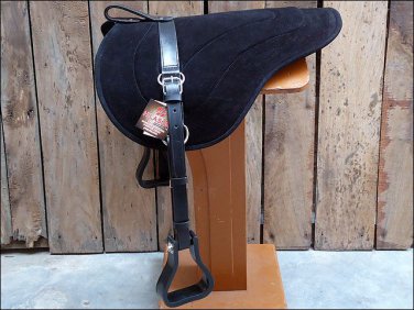 F-211 HILASON NATURAL HORSEMANSHIP LEATHER BAREBACK WESTERN TREELESS SADDLE PAD