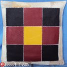 Smooth Leather PatchWork Cushion Pillow Cover PL376