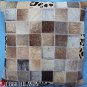 Cowhide Leather Hair-On PatchWork Cushion Pillow Cover PL455