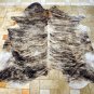 F-HS731 HILASON MEDIUM EXOTIC BRAZILIAN HAIR-ON LEATHER COWHIDE THROW RUG CARPET
