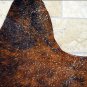 F-HS744 HILASON DARK EXOTIC BRAZILIAN HAIR-ON LEATHER COWHIDE THROW RUG CARPET