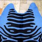 F-HS774 HILASON ZEBRA STENCIL PURE BRAZILIAN HAIR ON FULL COWHIDE LEATHER RUG