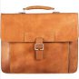 SCULLY LEATHER LAPTOP BRIEFCASE - YELLOW GOLD
